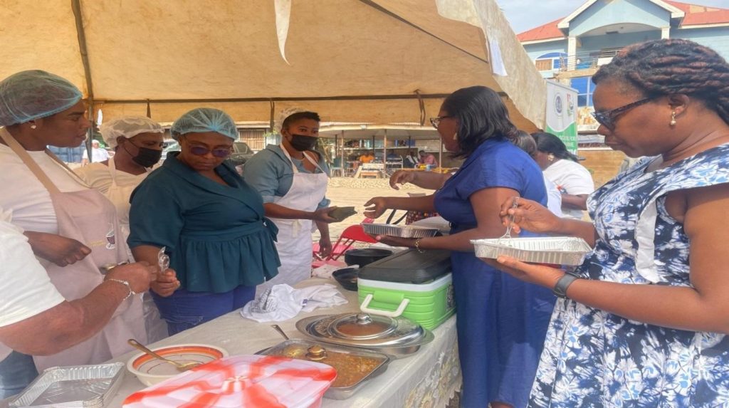 Display and tasting of food prepared by cooks and caterers under Ghana School Feeding Programme for Tarkwa-Nsuaem and Prestea-Huni Valley Municipal Assembly.